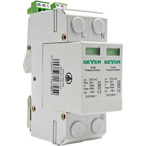 Αντικεραυνικό AC 1P + Ν τύπος Τ1  + Τ2