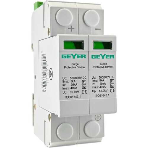 Αντικεραυνικό DC 2P τύπος Τ1  + Τ2 600V