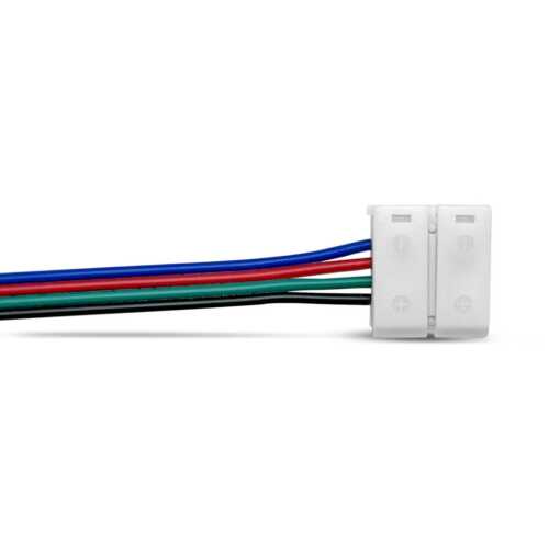 Ταχυσύνδεσμος αρσενικός για ταινία LED 10mm RGB λευκός