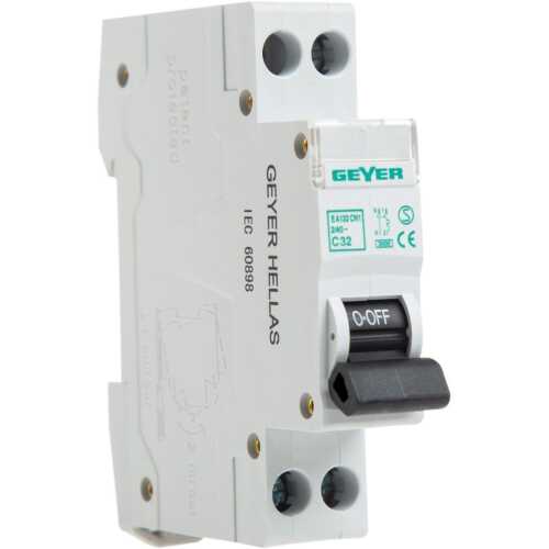 Ασφάλεια 1P + N 1θ 32A C