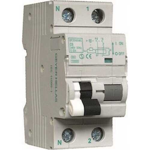 Ρελέ διαφυγής με ασφάλεια 2P 20A 30mA C