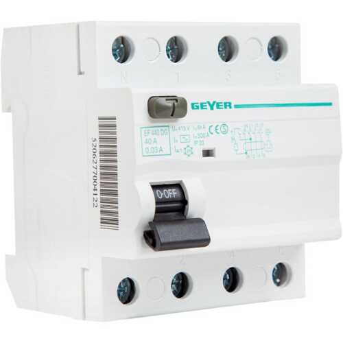 Ρελέ διαφυγής 4P 40A 30mA AC