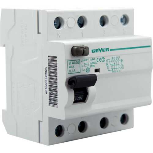 Ρελέ διαφυγής 4P 40A 100mA AC