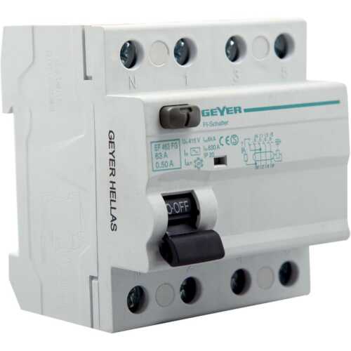 Ρελέ διαφυγής 4P 63A 500mA AC