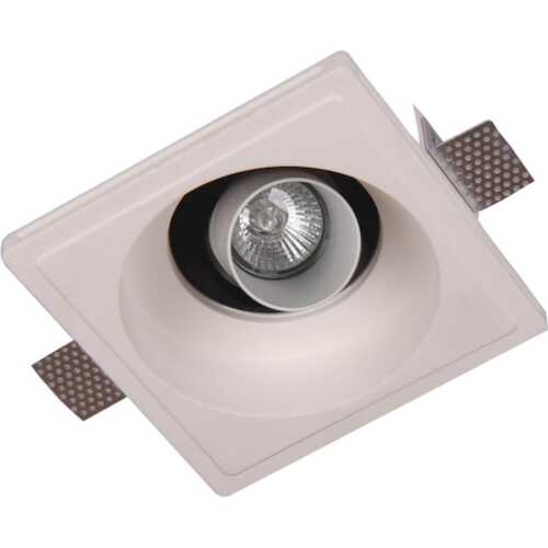 Γύψινο spot ρυθμιζόμενο τετράγωνο 1xGU10 170x170mm