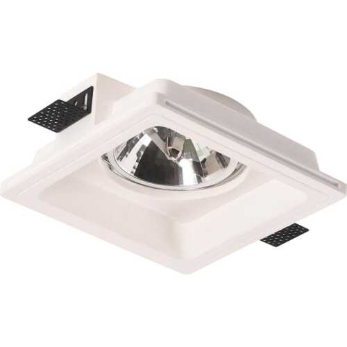 Γύψινο τετράγωνο spot 1xAR111 190x190mm