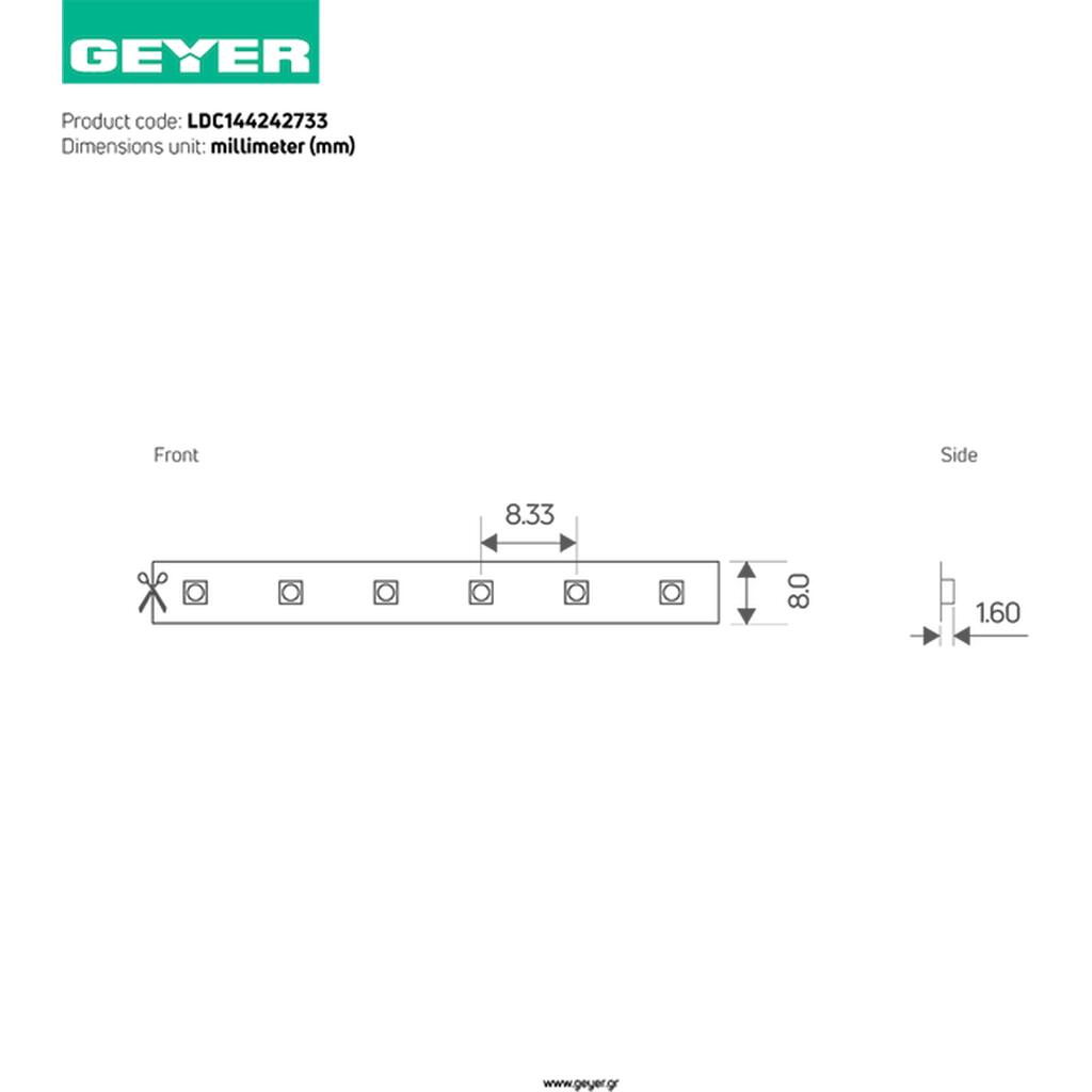 Ταινία LED DOT COB 14.4W 24V 2700K 1440lm IP33 - Image 4