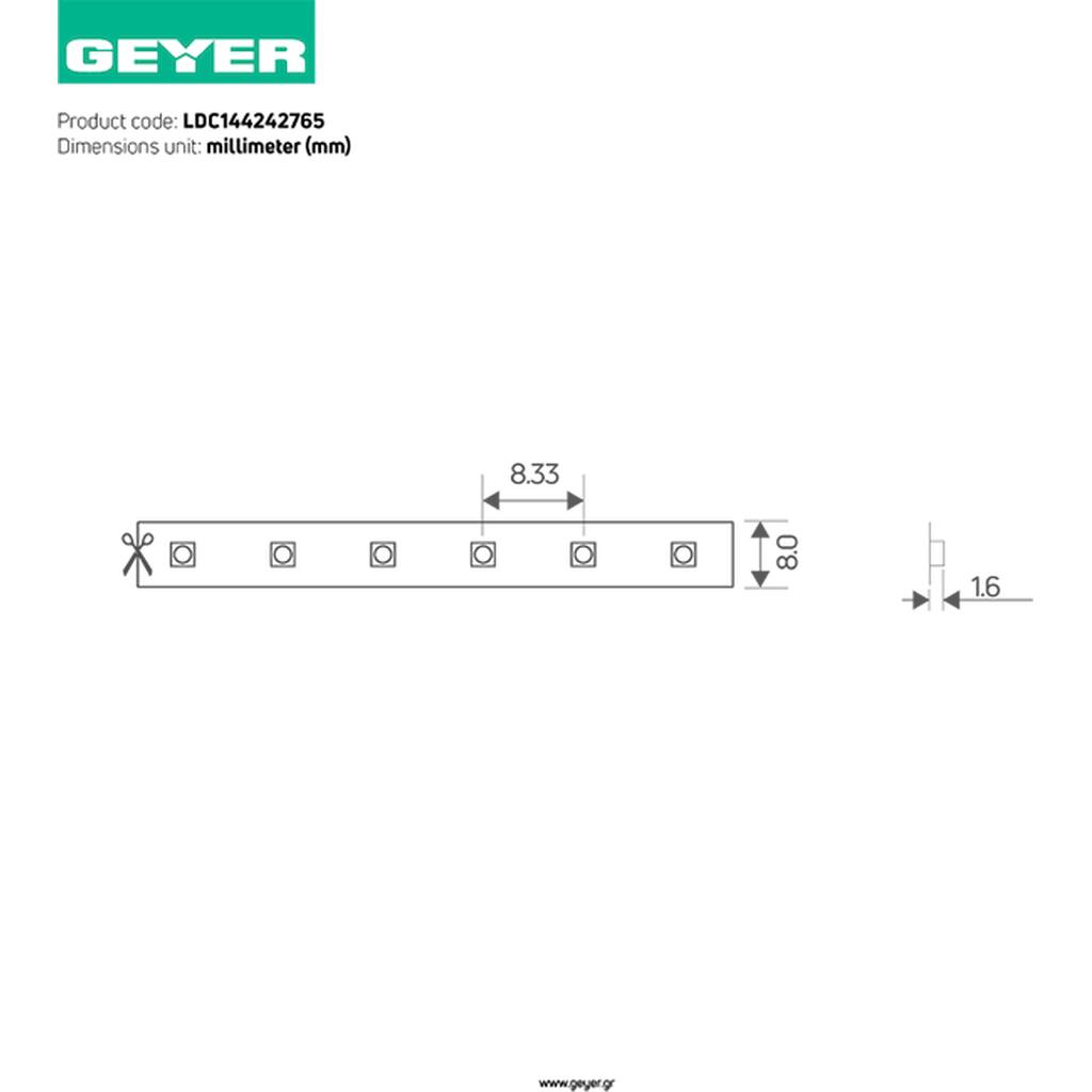 Ταινία LED DOT COB 14.4W 24V 2700K 1440lm IP65 - Image 4