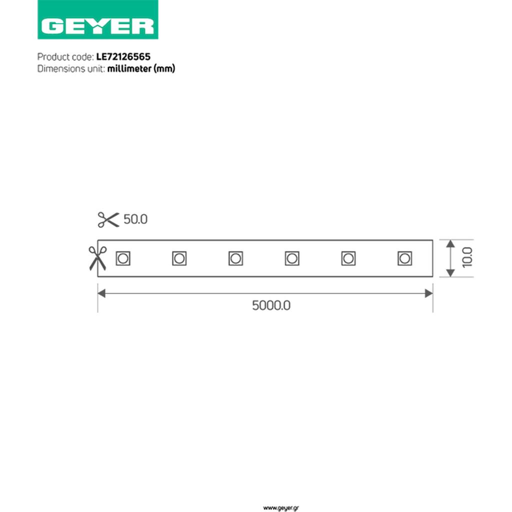 Ταινία LED Eco 7.2W 12V 6500K 800lm IP65 - Image 4