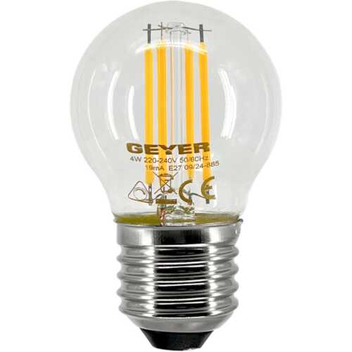 Λάμπα LED Σφαιρική Filament G45 4W E27 4000K 470lm