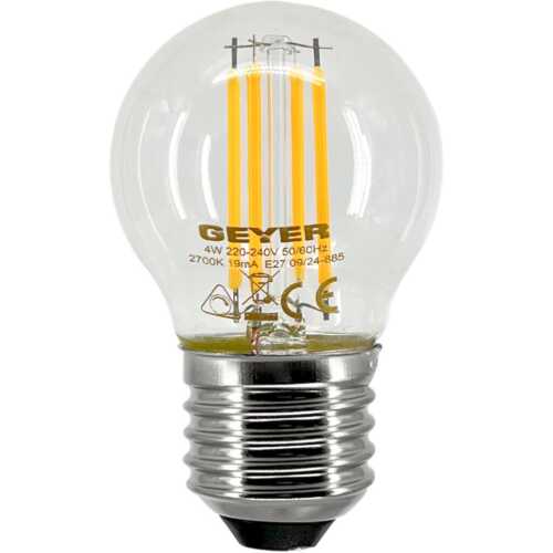Λάμπα LED Σφαιρική Filament G45 4W E27 2700K 380lm dim