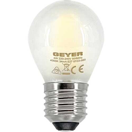 Λάμπα LED Σφαιρική Filament matt G45 4W E27 4000K 400lm