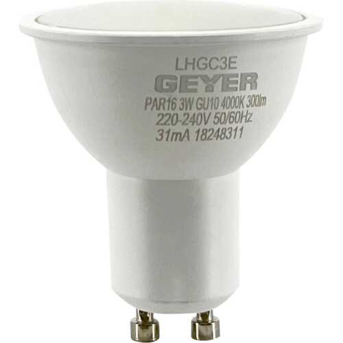Λάμπα LED PAR16 3W GU10 4000K 250lm