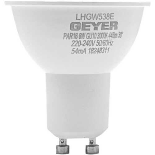 Λάμπα LED PAR16 6W GU10 3000K 445lm 38°