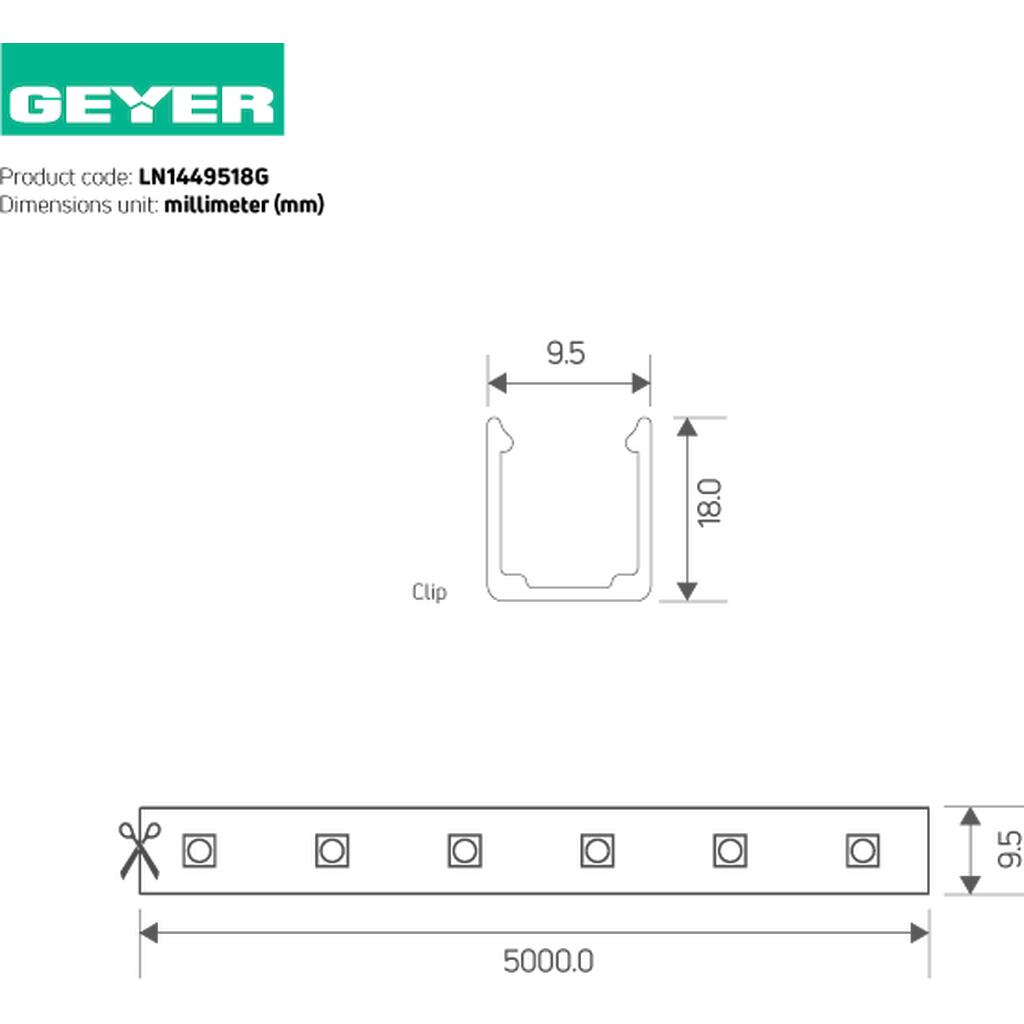 Ταινία LED Neon 14.4W 24V πράσινη 1400lm IP67 10x23mm - Image 3