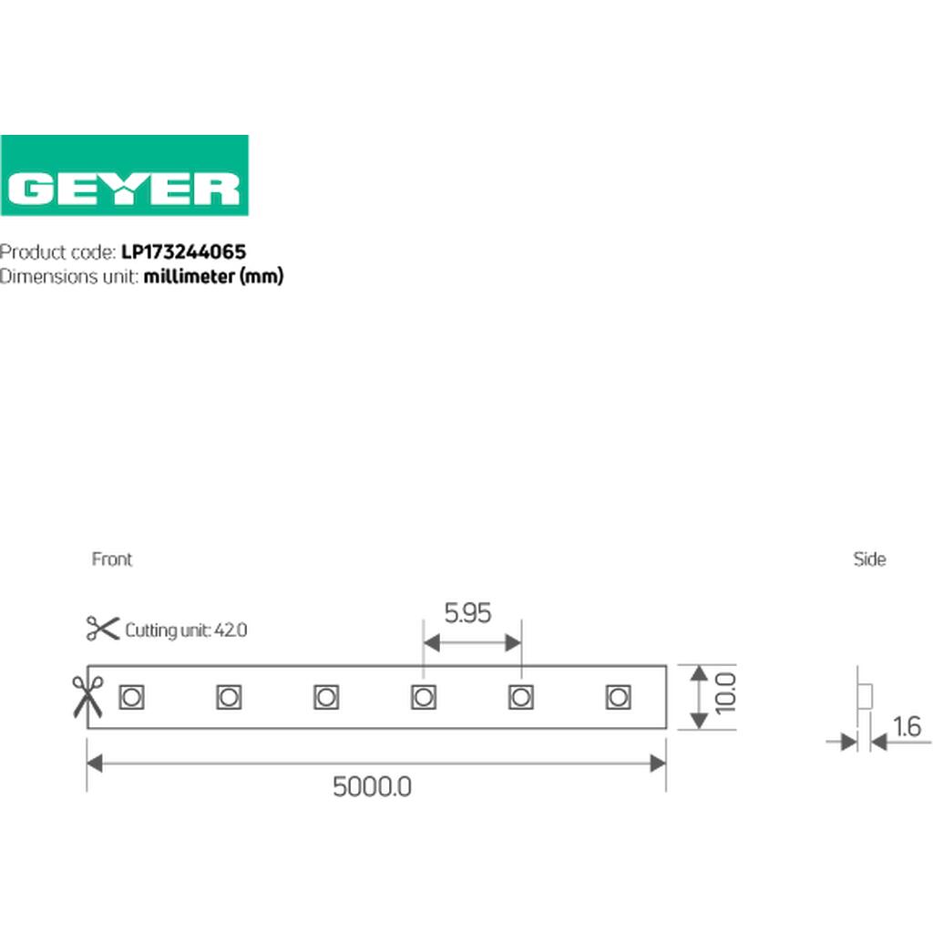 Ταινία LED Premium 17.3W 24V 4000K 2000lm IP65 - Image 4