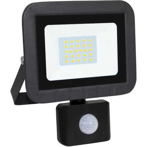 Προβολέας LED 20W 3000K 1600lm IP44 με ανιχνευτή κίνησης μαύρος