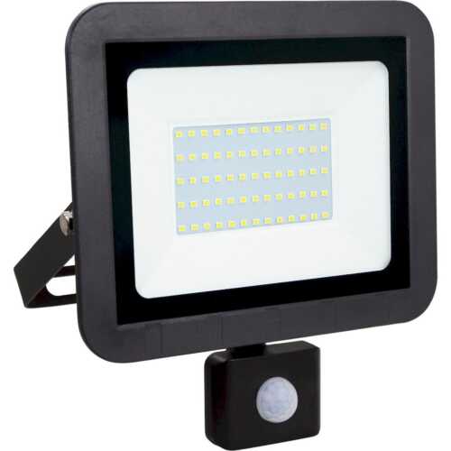 Προβολέας LED 50W 6500K με ανιχνευτή κίνησης μαύρος