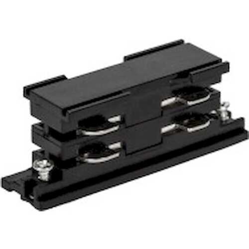 Σύνδεσμος ευθεία εξωτερικός/χωνευτός για ράγα τριφασική μαύρος