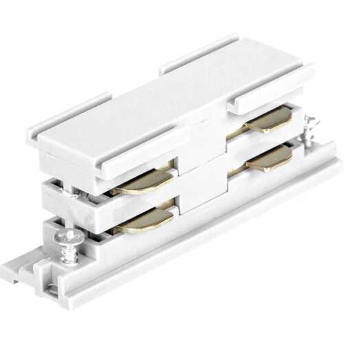 Σύνδεσμος ευθεία εξωτερικός/χωνευτός για ράγα τριφασική λευκός