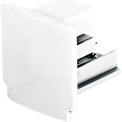 Τερματική τάπα εξωτερική/χωνευτή για ράγα τριφασική λευκή