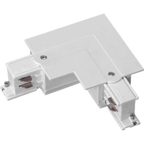 Σύνδεσμος L χωνευτός για ράγα τριφασική λευκός