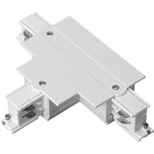 Σύνδεσμος Τ χωνευτός για ράγα τριφασική λευκός