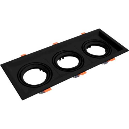 Τετράγωνο spot 3xAR111 185x485 μαύρο