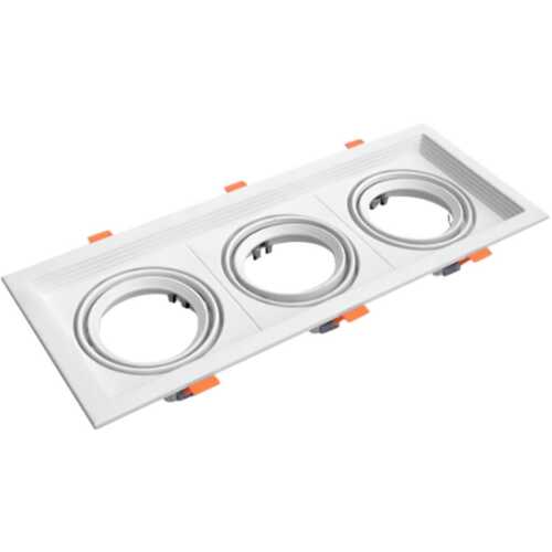 Τετράγωνο spot 3xAR111 185x485 λευκό