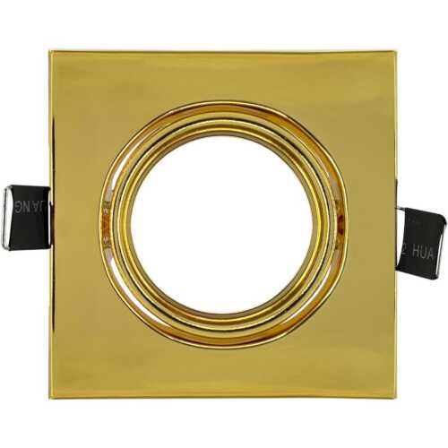 Ρυθμιζόμενο τετράγωνο σποτ GU10 χρυσό