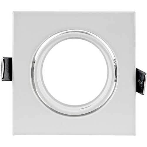 Ρυθμιζόμενο τετράγωνο σποτ GU10 λευκό