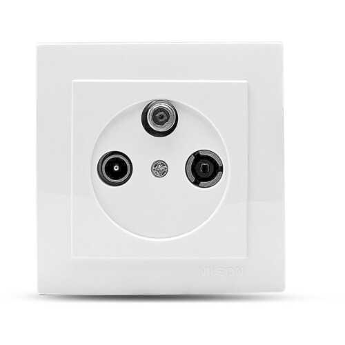 Λευκή πρίζα TV-Radio - SAT διελεύσεως