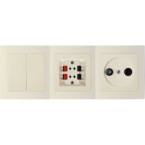 Μπέζ πλαίσιο τριπλό