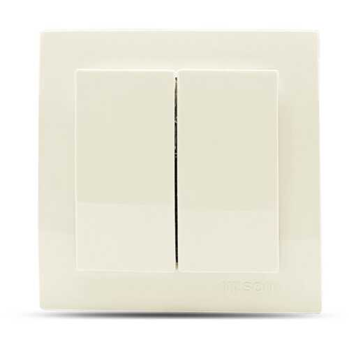 Μπέζ διακόπτης Α/Ρ διπλός