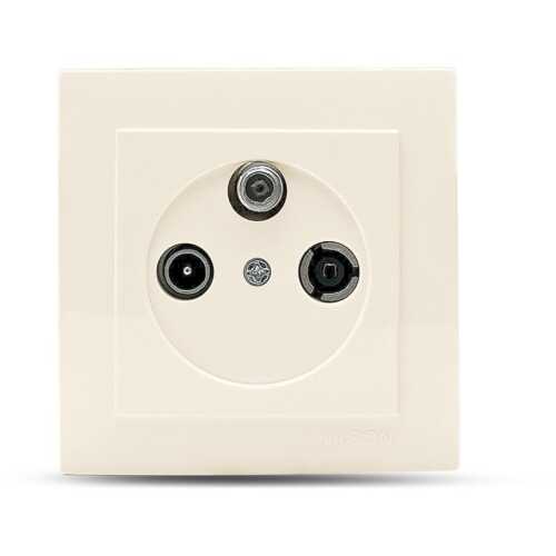 Μπέζ πρίζα TV-Radio-SAT τερματική