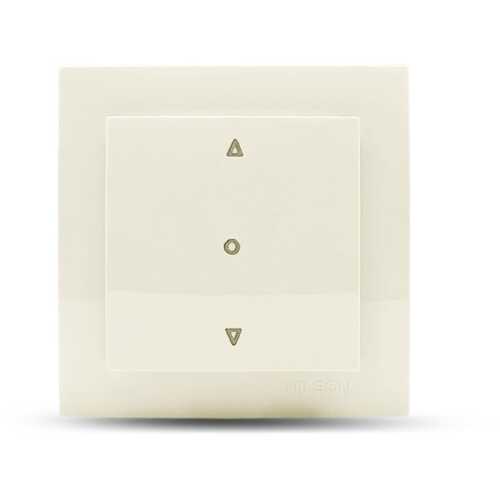 Μπεζ διακόπτης ρολλών μονός