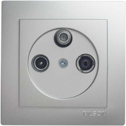 Ασημί πρίζα TV - Radio - SAT τερματική