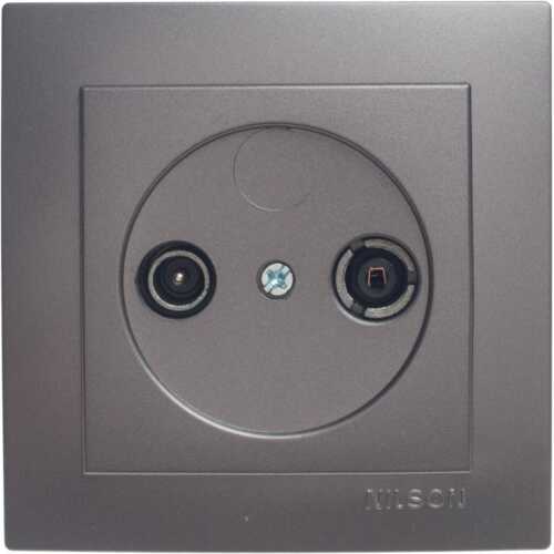 Ανθρακί πρίζα TV-Radio διελεύσεως