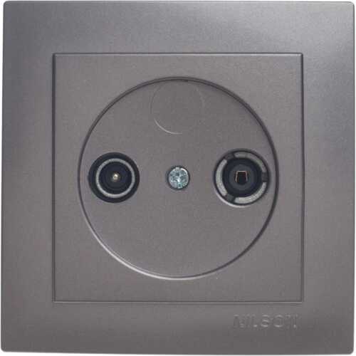 Ανθρακί πρίζα TV - Radio τερματική