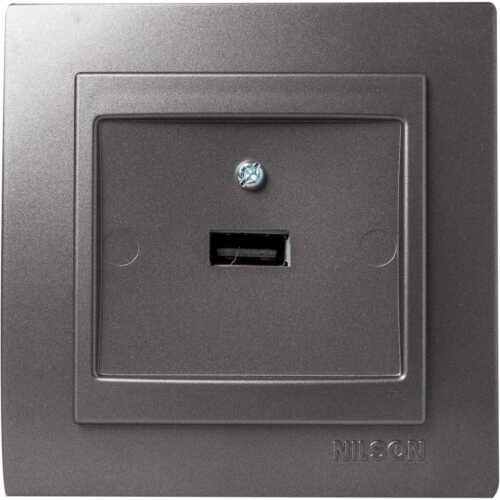 Ανθρακί πρίζα USB