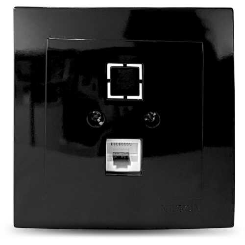 Μαύρη πρίζα δικτύου CAT5