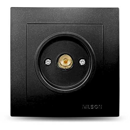 Μαύρη ματ πρίζα TV τερματική