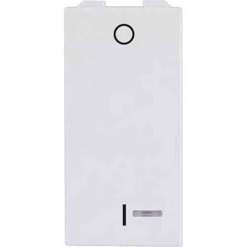 Διακόπτης διπολικός (0-1) με ενδεικτική λυχνία 1 θέσης Λευκός 10ΑΧ 250V