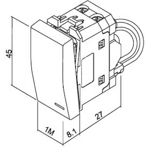 Διακόπτης Α/Ρ με ενδεικτική λυχνία 1 θέσης  Ιβουάρ 10ΑΧ 250V