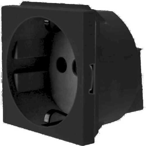 Πρίζα σουκο 2 θέσεων Μαύρη 2Ρ + Ε 16Α 250V