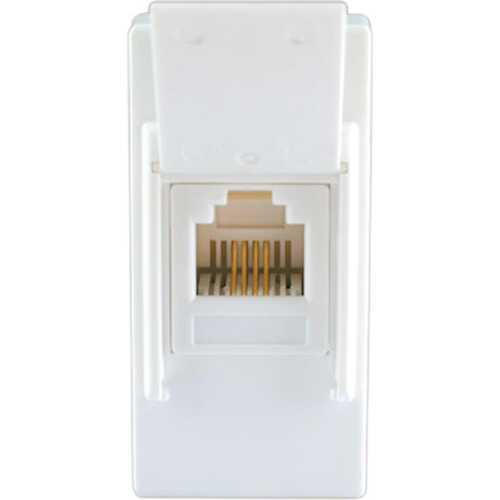 Πρίζα τηλεφώνου 1 θέσης Λευκή Cat.3 RJ/11 6/4