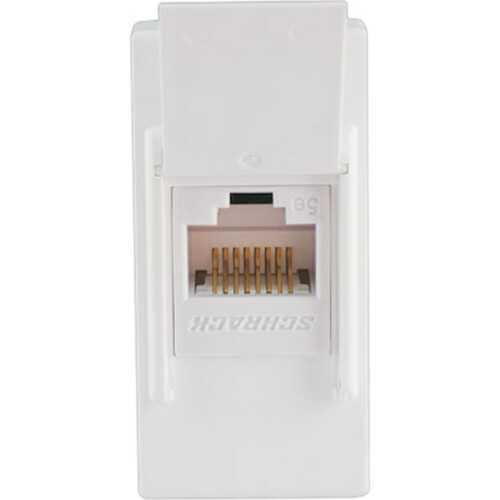Πρίζα δικτύου 1 θέσης Λευκή Cat.5e RJ45 UTP KS