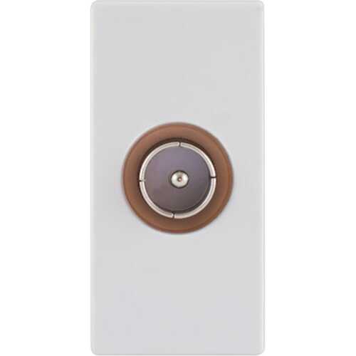 Πρίζα TV τερματική 1 θέσης Λευκή PAL/Θ 0db