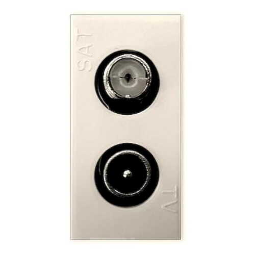 Πρίζα TV-SAT τερματική 1 θέσης  Ιβουάρ 0db