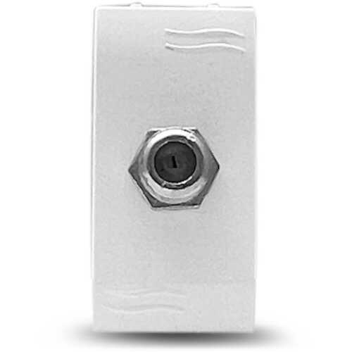 Μηχανισμός πρίζας SAT απλός τερμ. λευκός